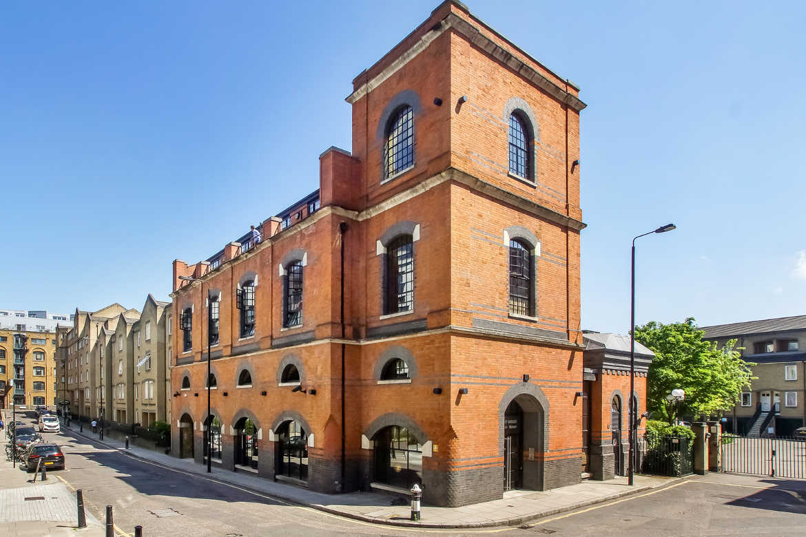 Exterior view of The Pump House, a commercial property on 19 Hooper Street, Aldgate let by Anton Page